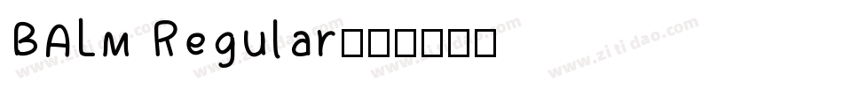 BALM Regular字体转换